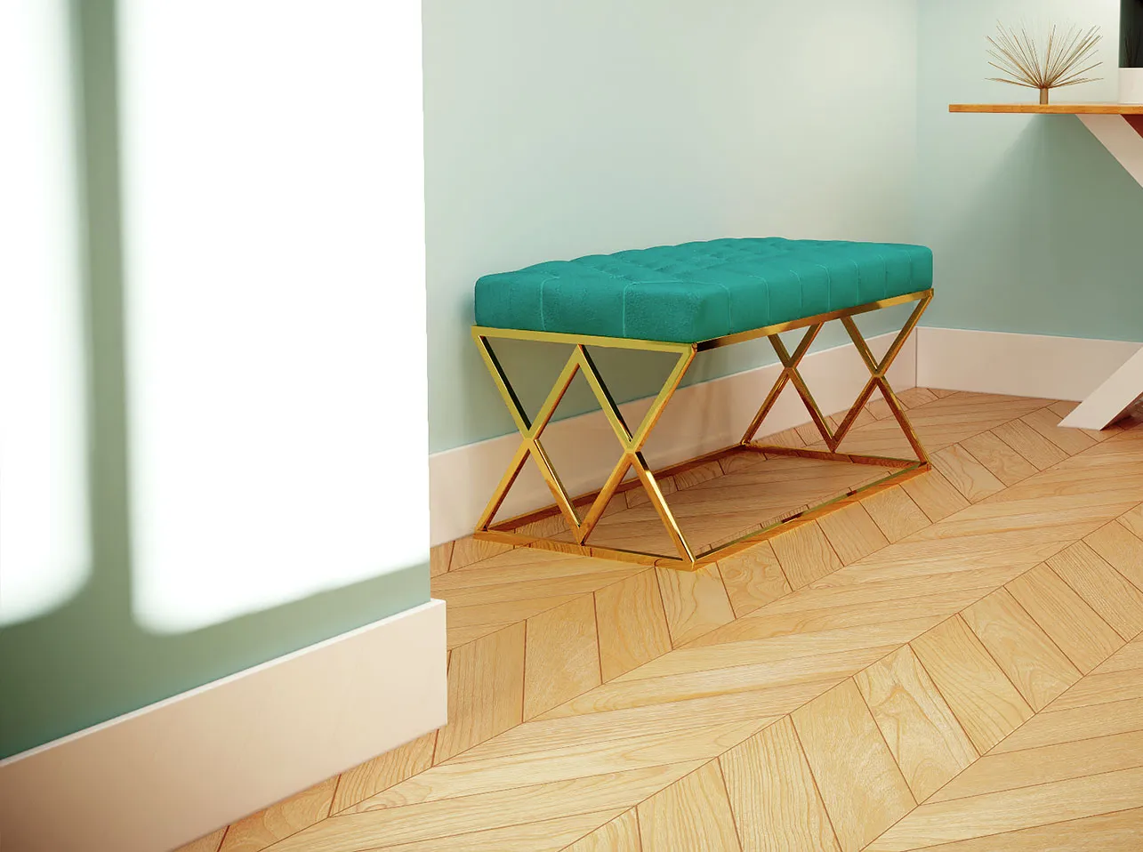 Rodapiés en poliestireno, que no se deforma, pintable, resistente a la humedad, aplicados con cola, modelo UPSOLU UP103 para Piso o Pared.